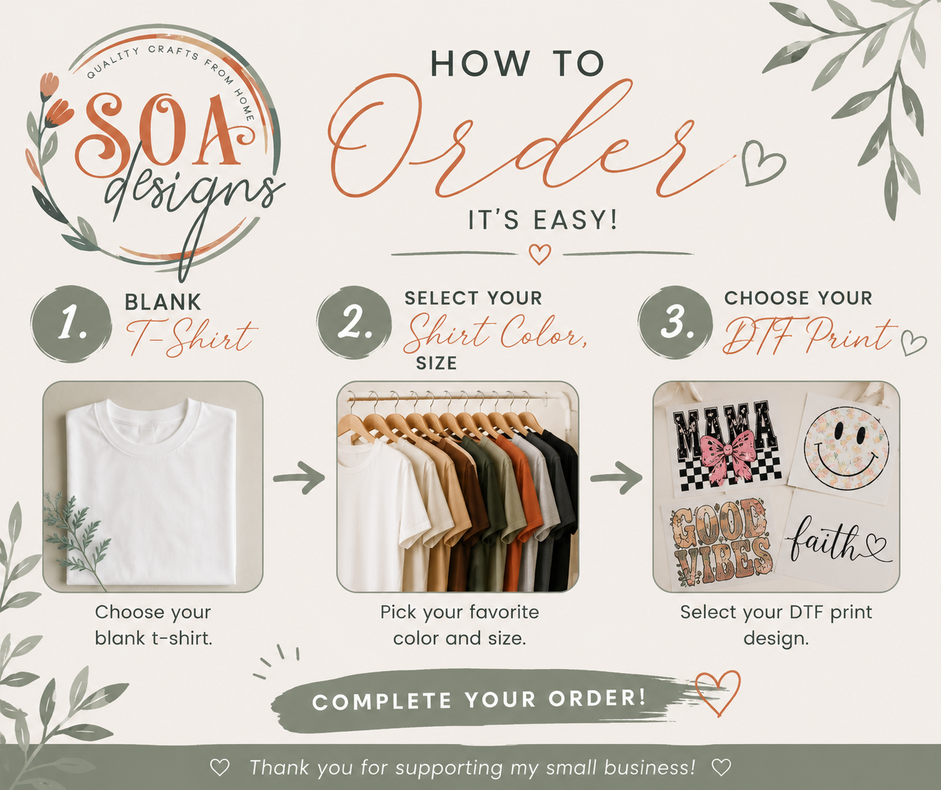 Custom T-Shirt Options