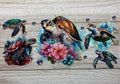 Sea Turtles with Flowers UVDTF Wrap