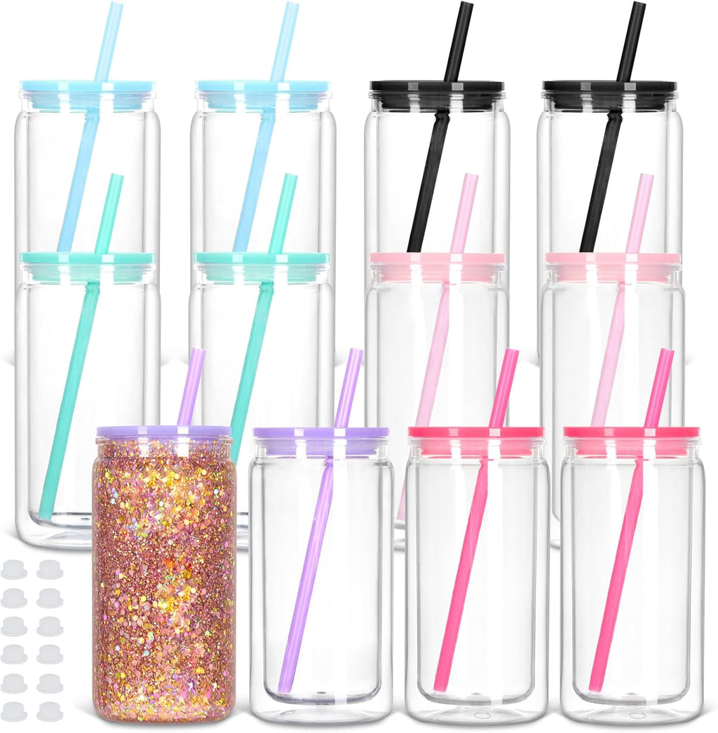 16oz Acrylic Snow Globe Tumbler