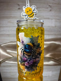 16oz Libby Bead Glitter Tumbler with Straw Topper
