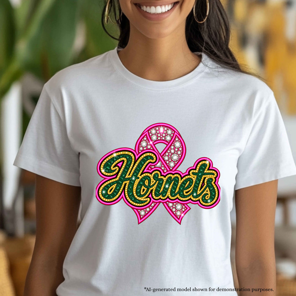 💗 Hornets Breast Cancer Awareness T-Shirt | School Spirit Design