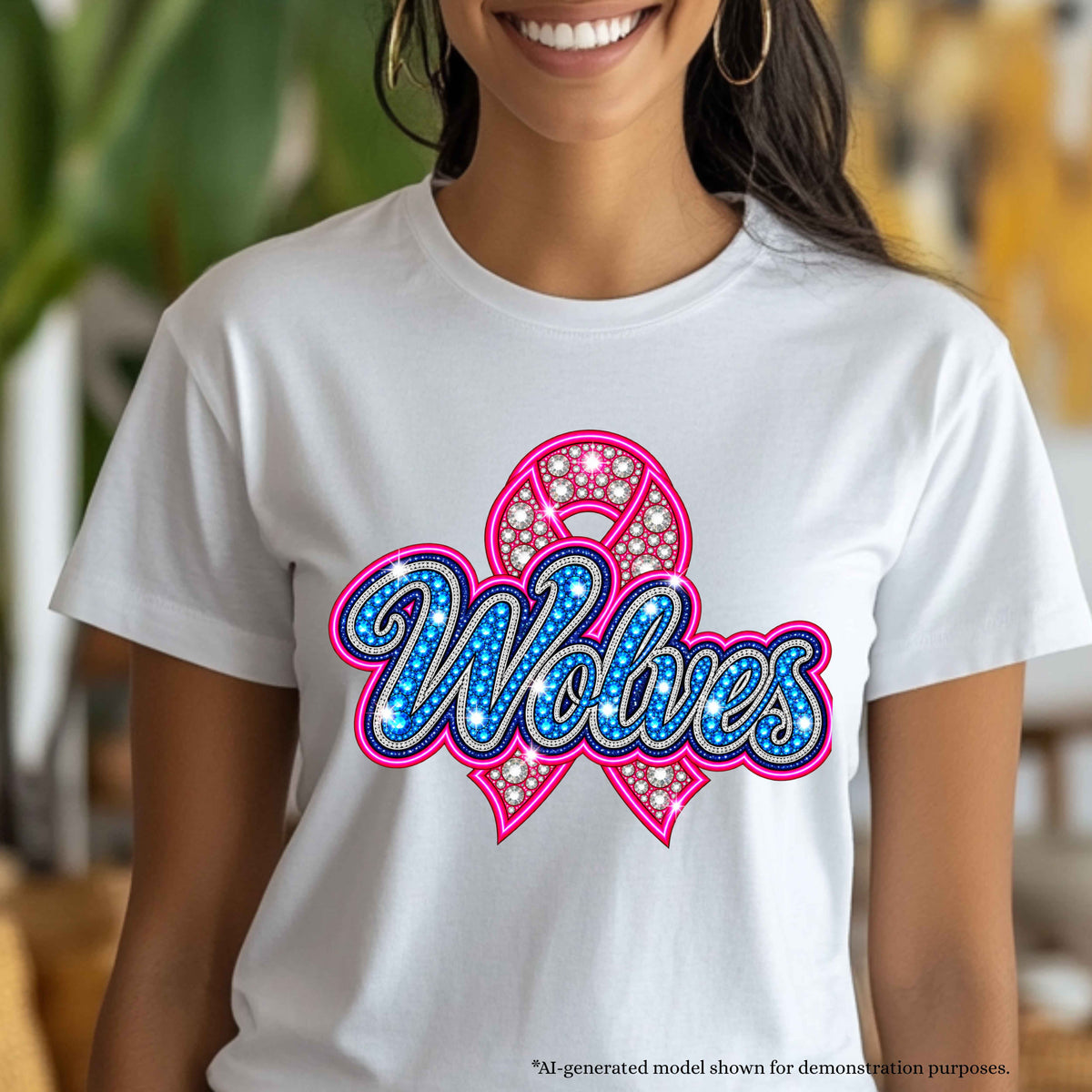 💗 Wolves Breast Cancer Awareness T-Shirt | School Spirit Design
