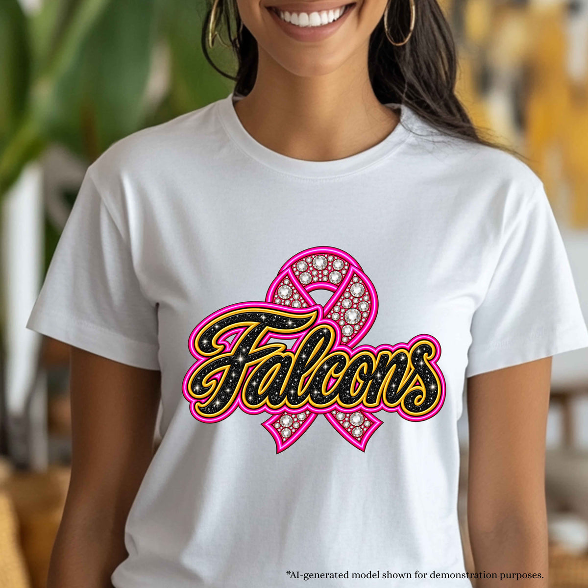 💗 Falcons Breast Cancer Awareness T-Shirt | School Spirit Design