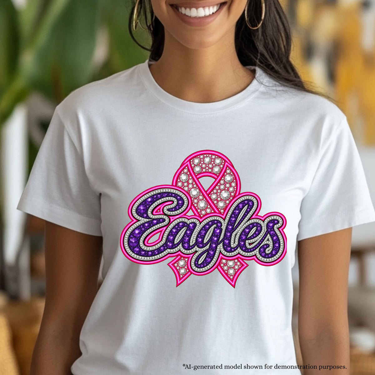 💗 Eagles Breast Cancer Awareness T-Shirt | School Spirit Design