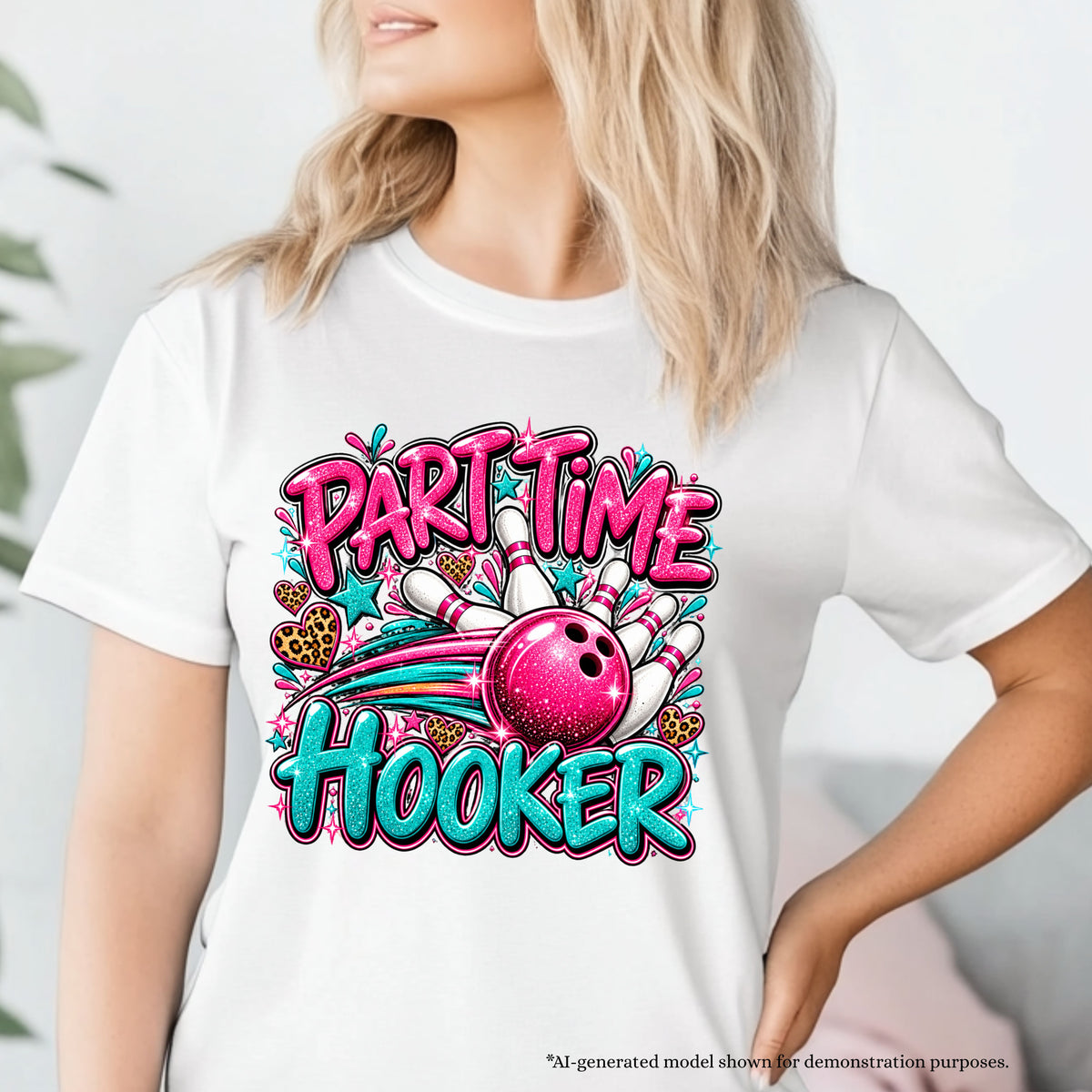 Part Time Hooker T-Shirt | Glam Glitter Bowling