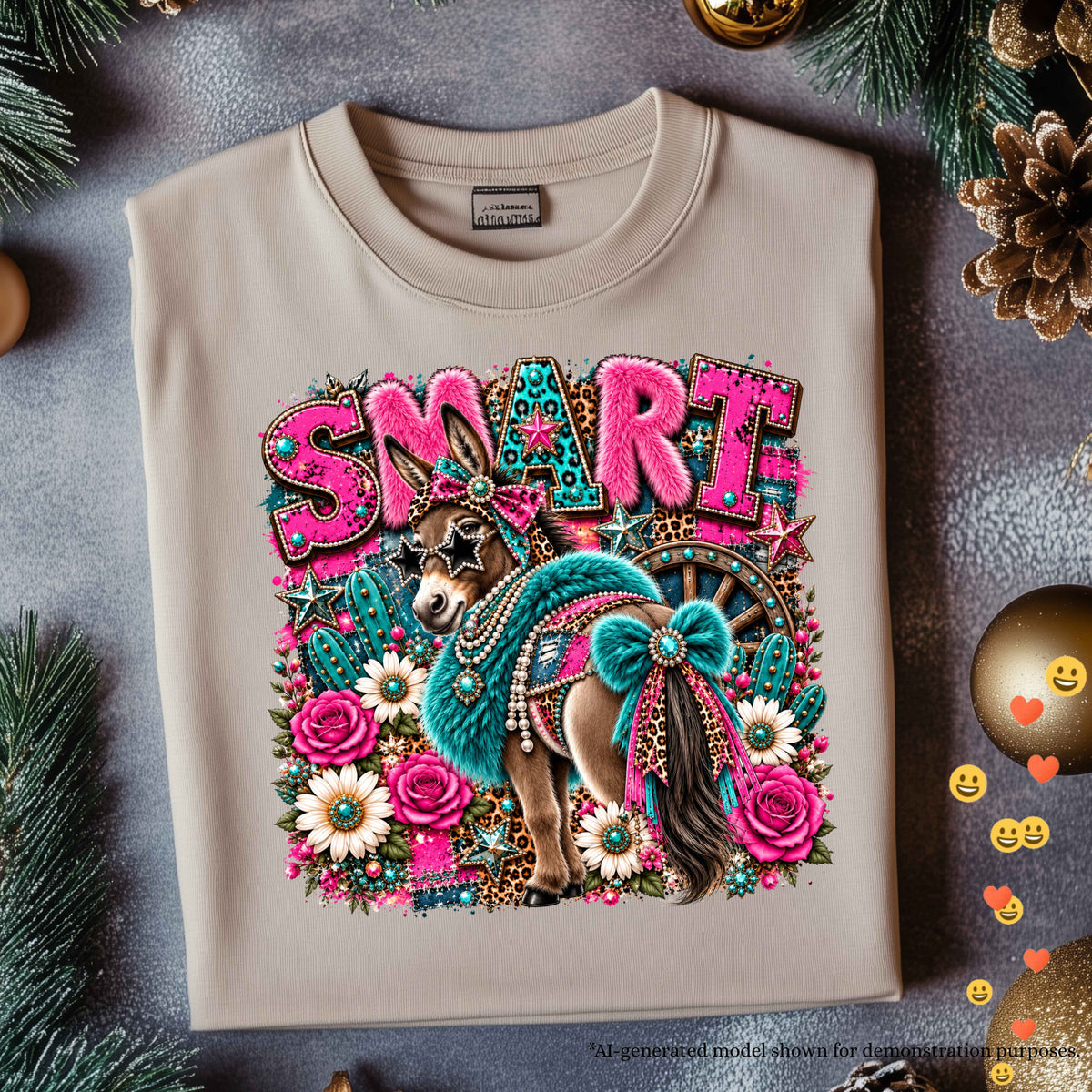 Glam Western Cowgirl | SMART Donkey T-Shirt