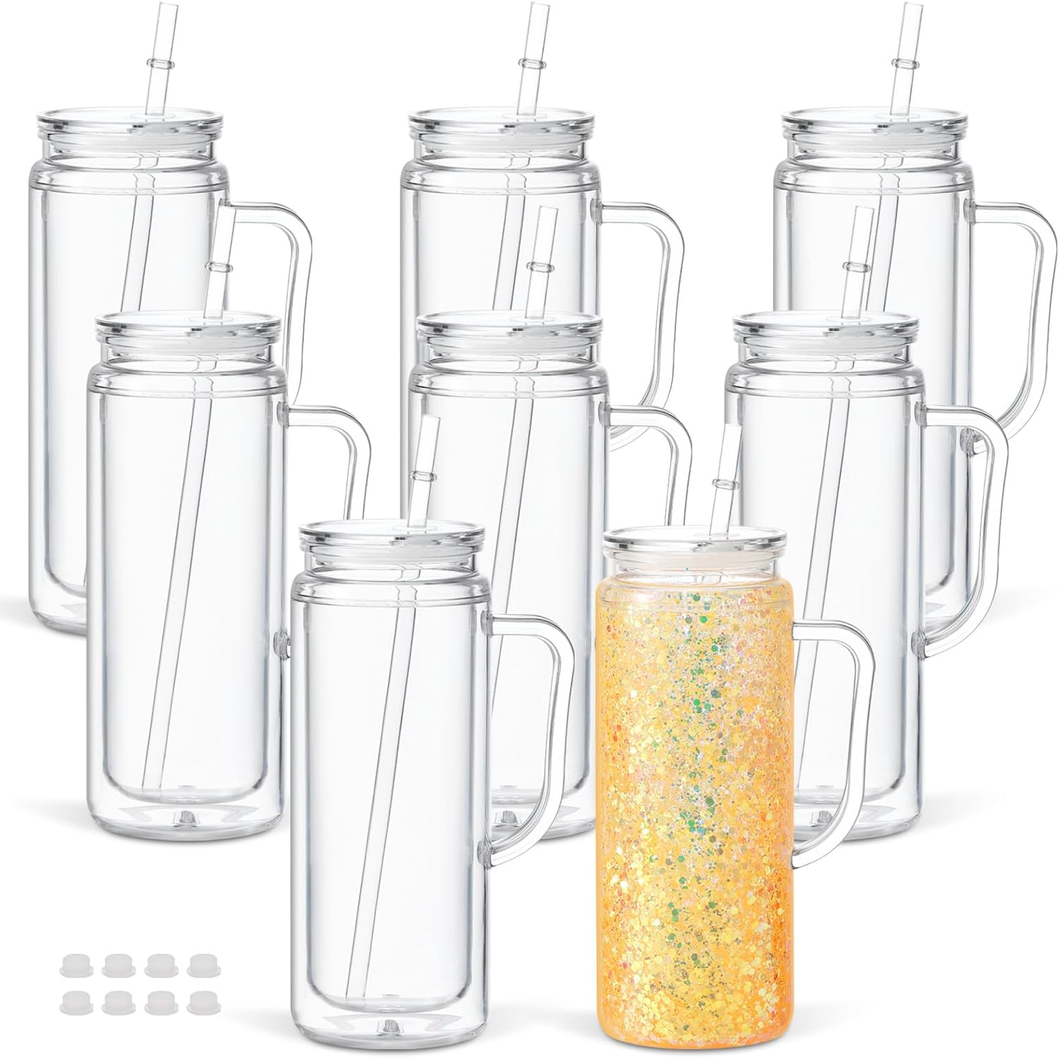 20oz Snow Globe Tumbler with Handle