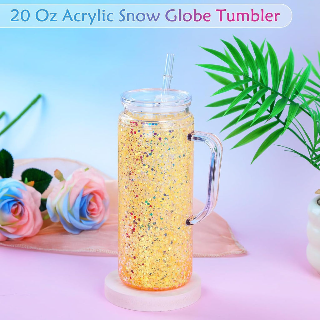 20oz Snow Globe Tumbler with Handle