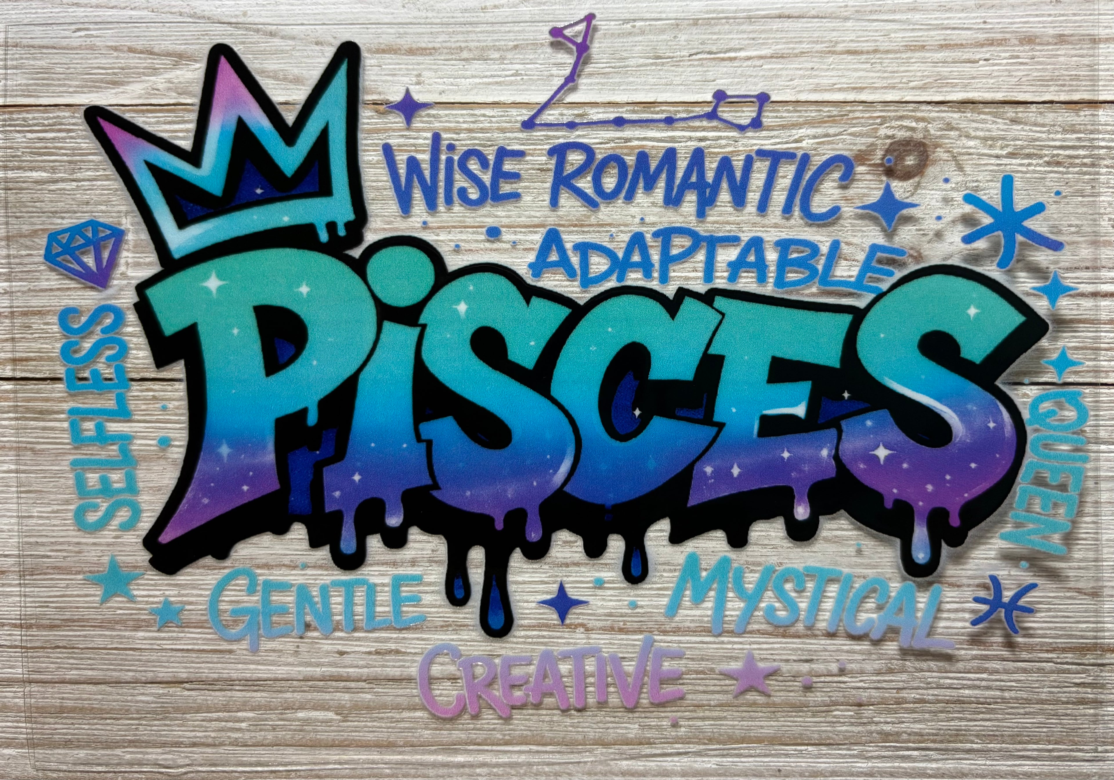 Pisces Zodiac UVDTF Wrap