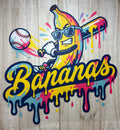 Banana Baseball DTF Print