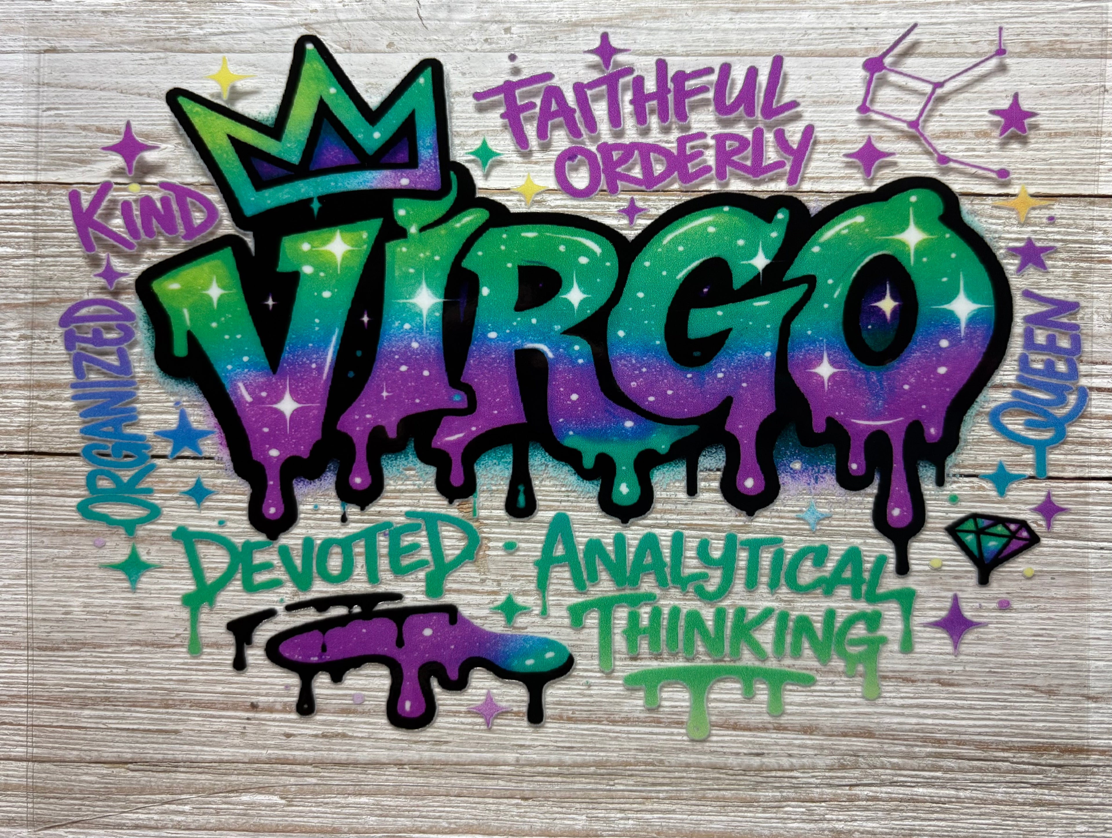 Virgo Zodiac UVDTF Wrap