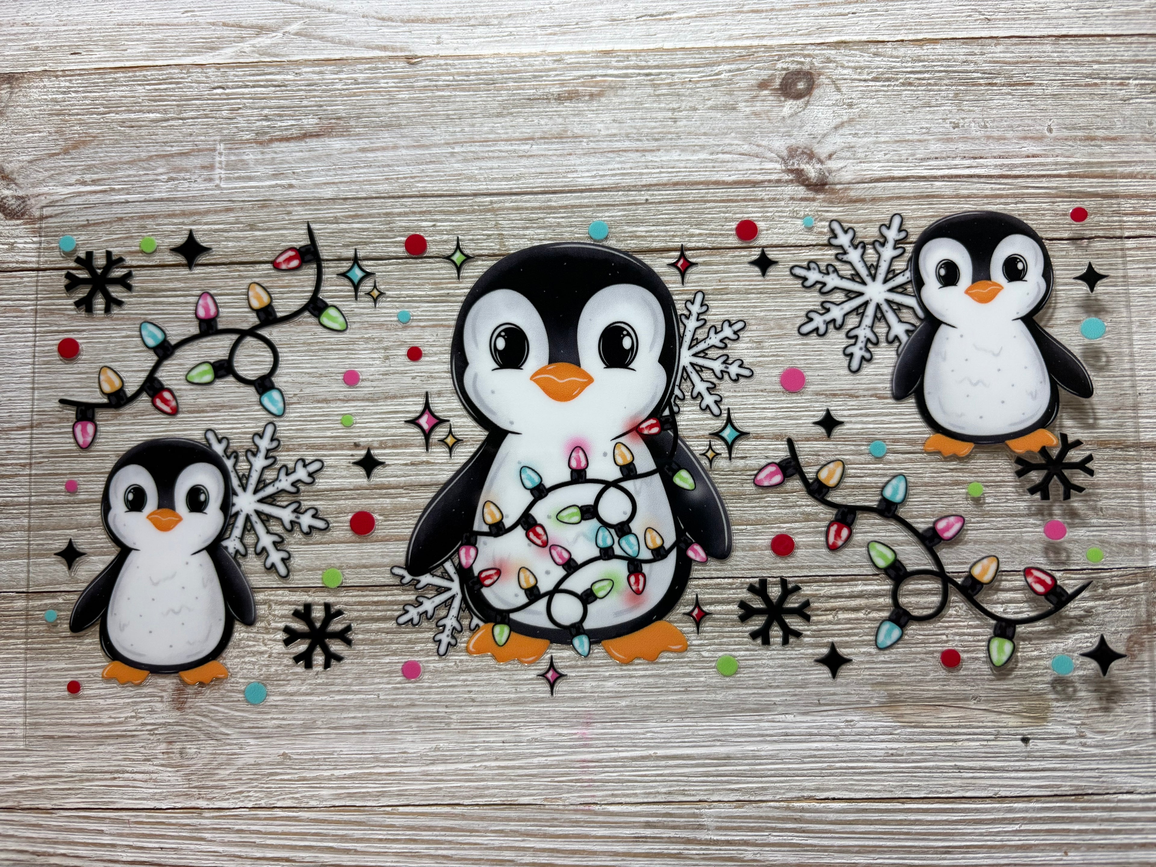 Christmas Penguins UVDTF Wrap