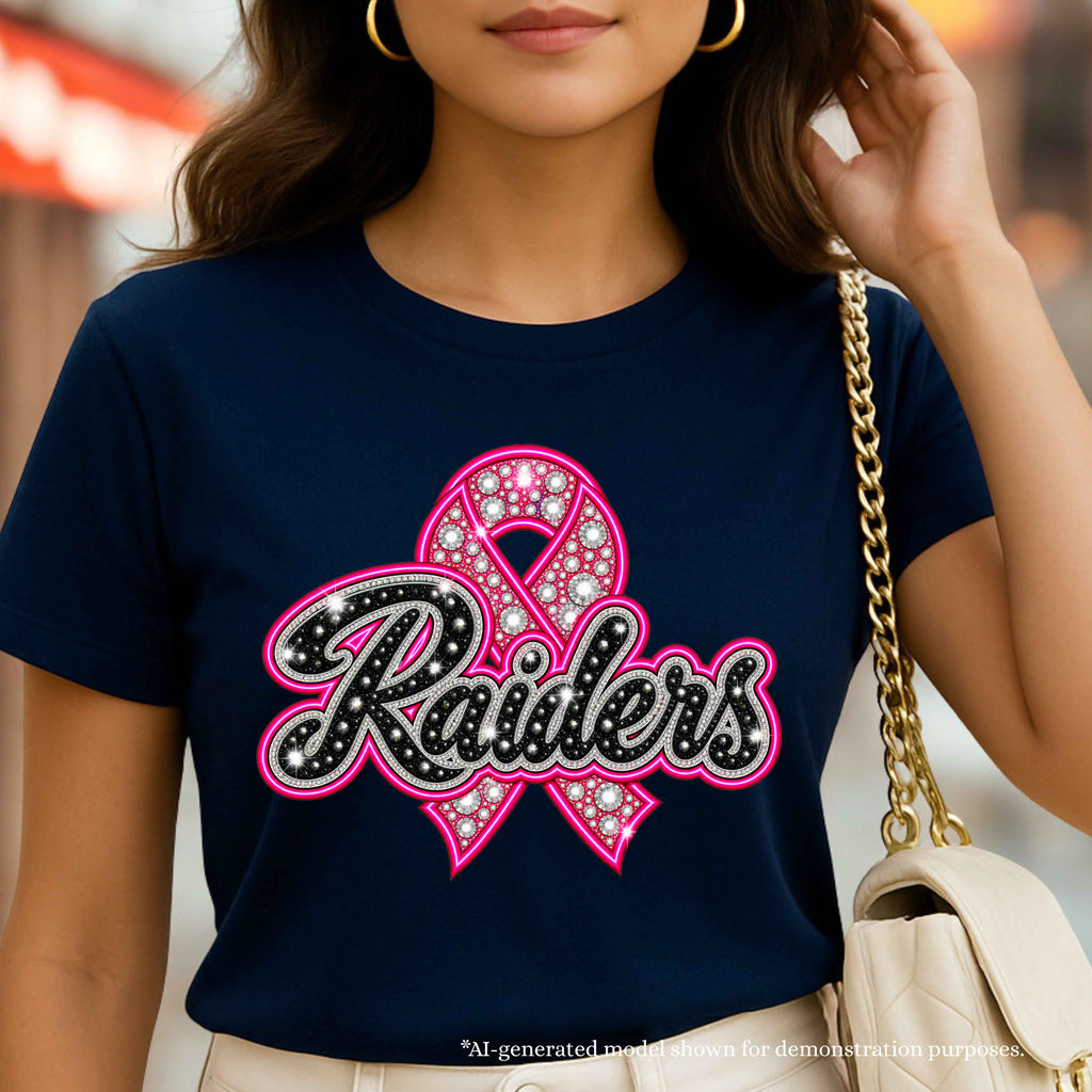 💗 Raiders Breast Cancer Awareness T-Shirt | School Spirit Design