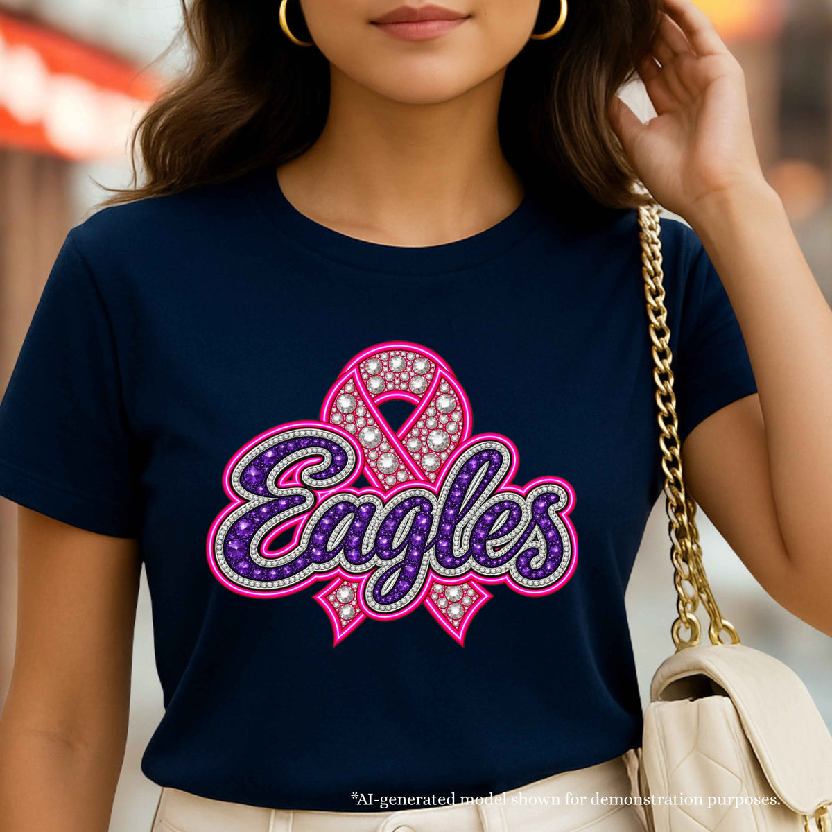 💗 Eagles Breast Cancer Awareness T-Shirt | School Spirit Design