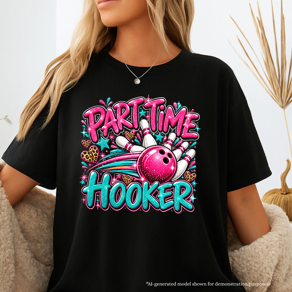 Part Time Hooker T-Shirt | Glam Glitter Bowling