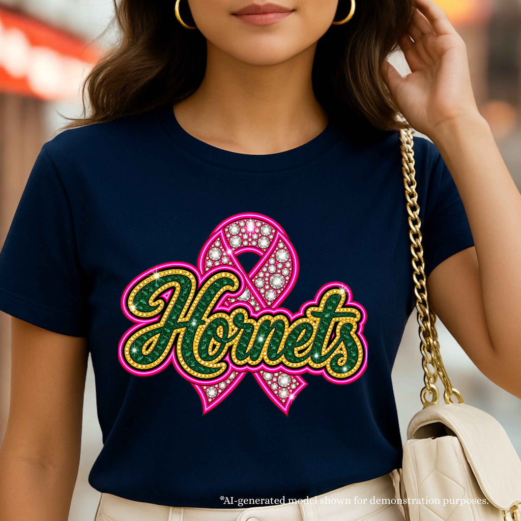 💗 Hornets Breast Cancer Awareness T-Shirt | School Spirit Design