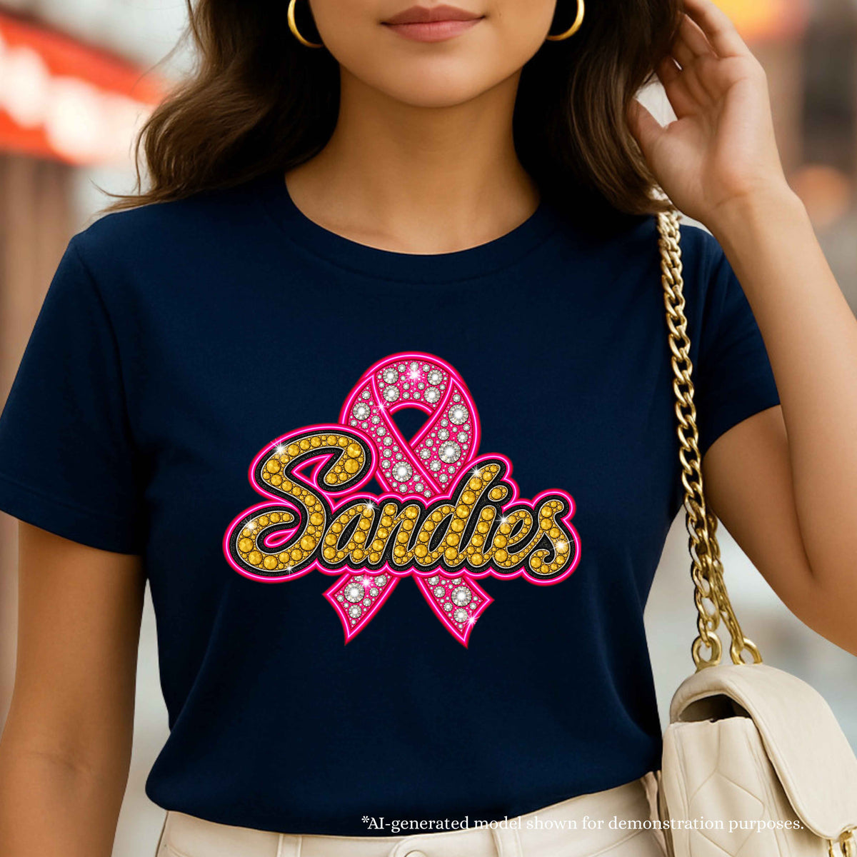 💗 Sandies Breast Cancer Awareness T-Shirt| School Spirit Design
