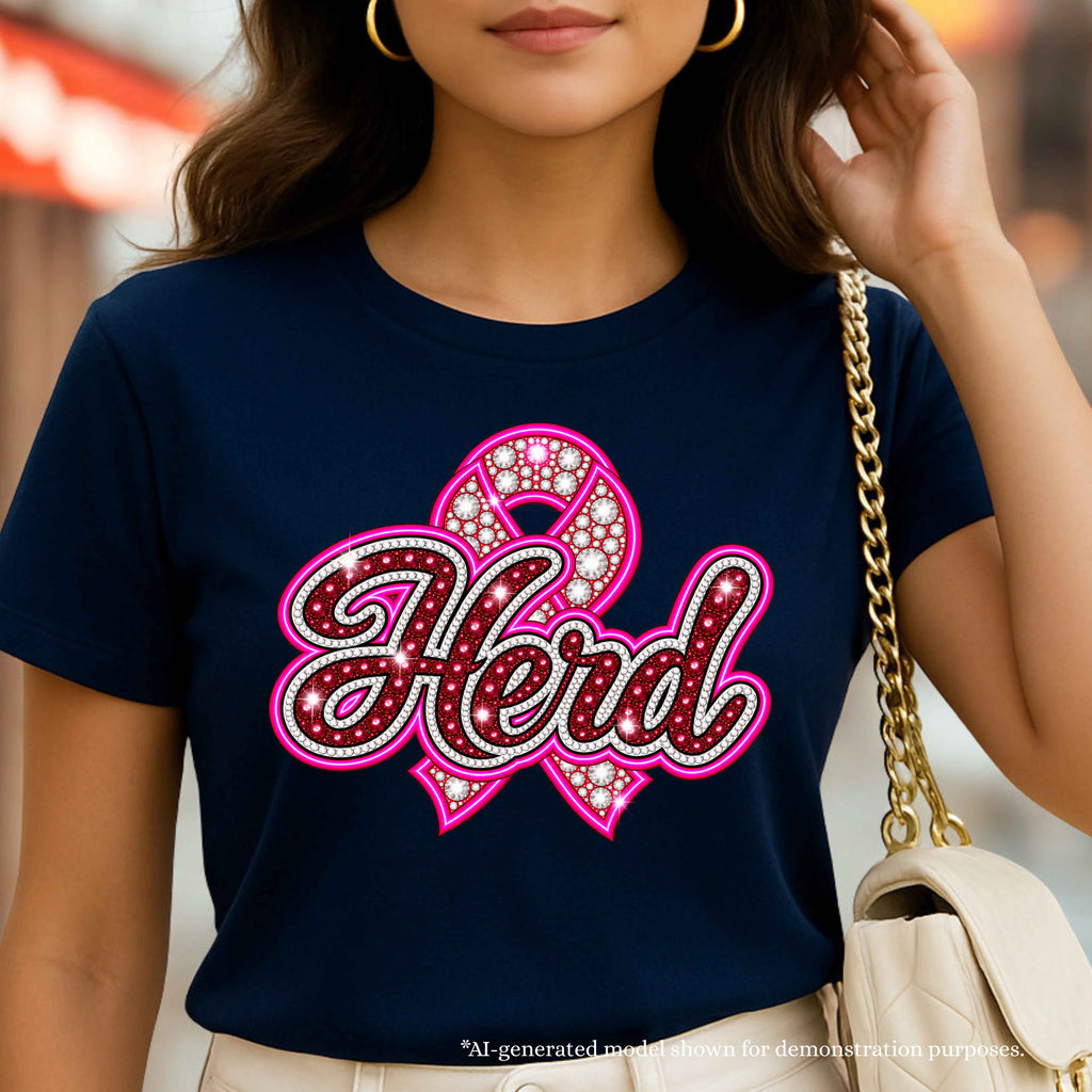 💗 Herd Breast Cancer Awareness T-Shirt | School Spirit Design