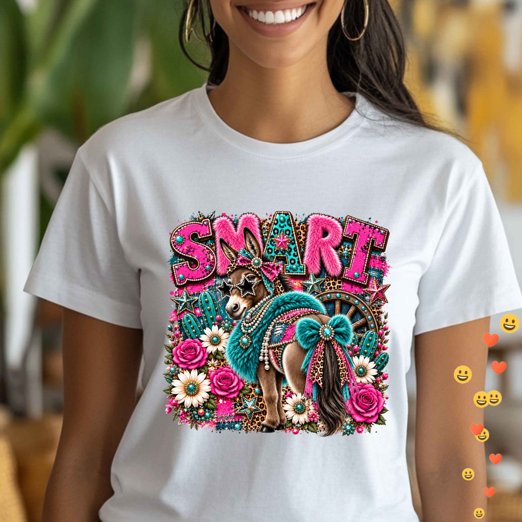 Glam Western Cowgirl | SMART Donkey T-Shirt