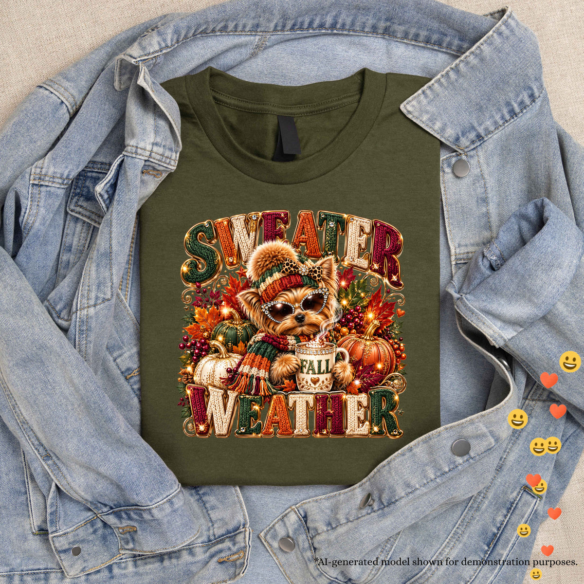 Cute Yorkie Sweater Weather Sweatshirt