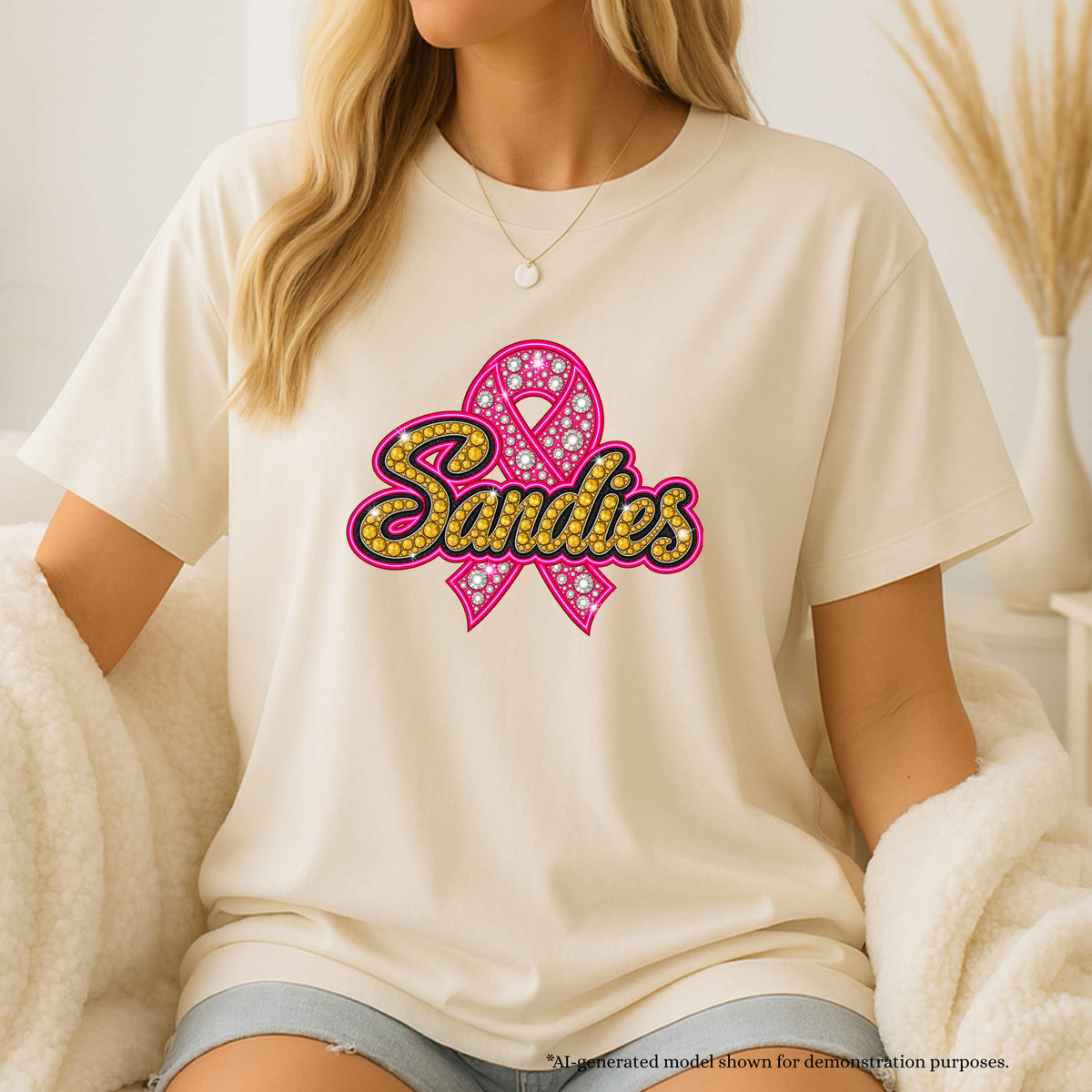 💗 Sandies Breast Cancer Awareness T-Shirt| School Spirit Design
