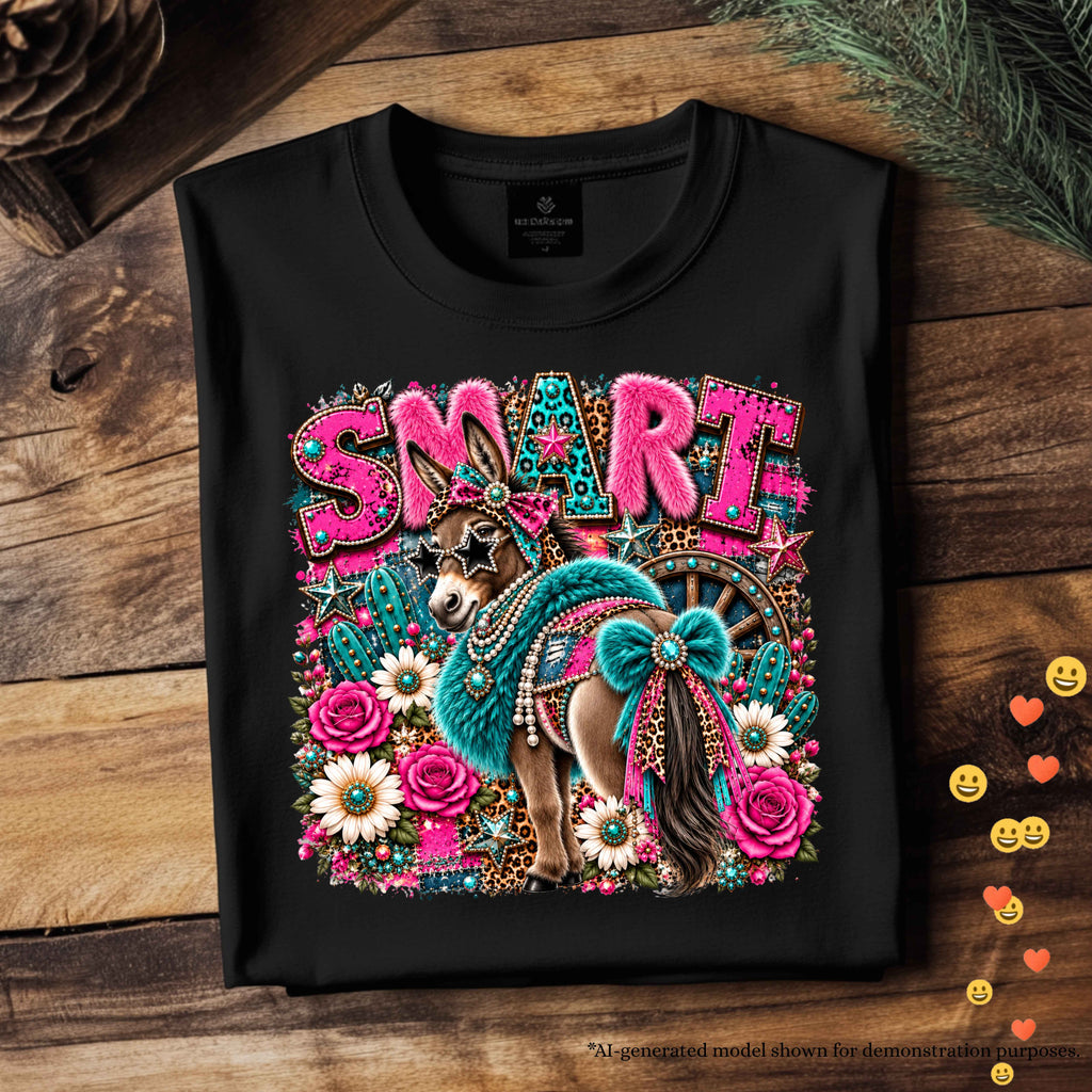 Glam Western Cowgirl | SMART Donkey T-Shirt