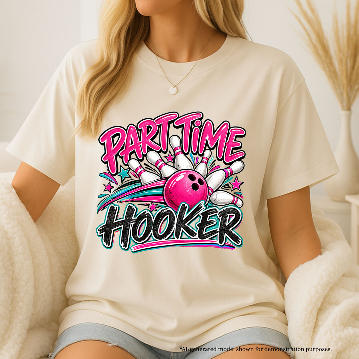 Part Time Hooker T-Shirt | Funny Sporty Bowling Design