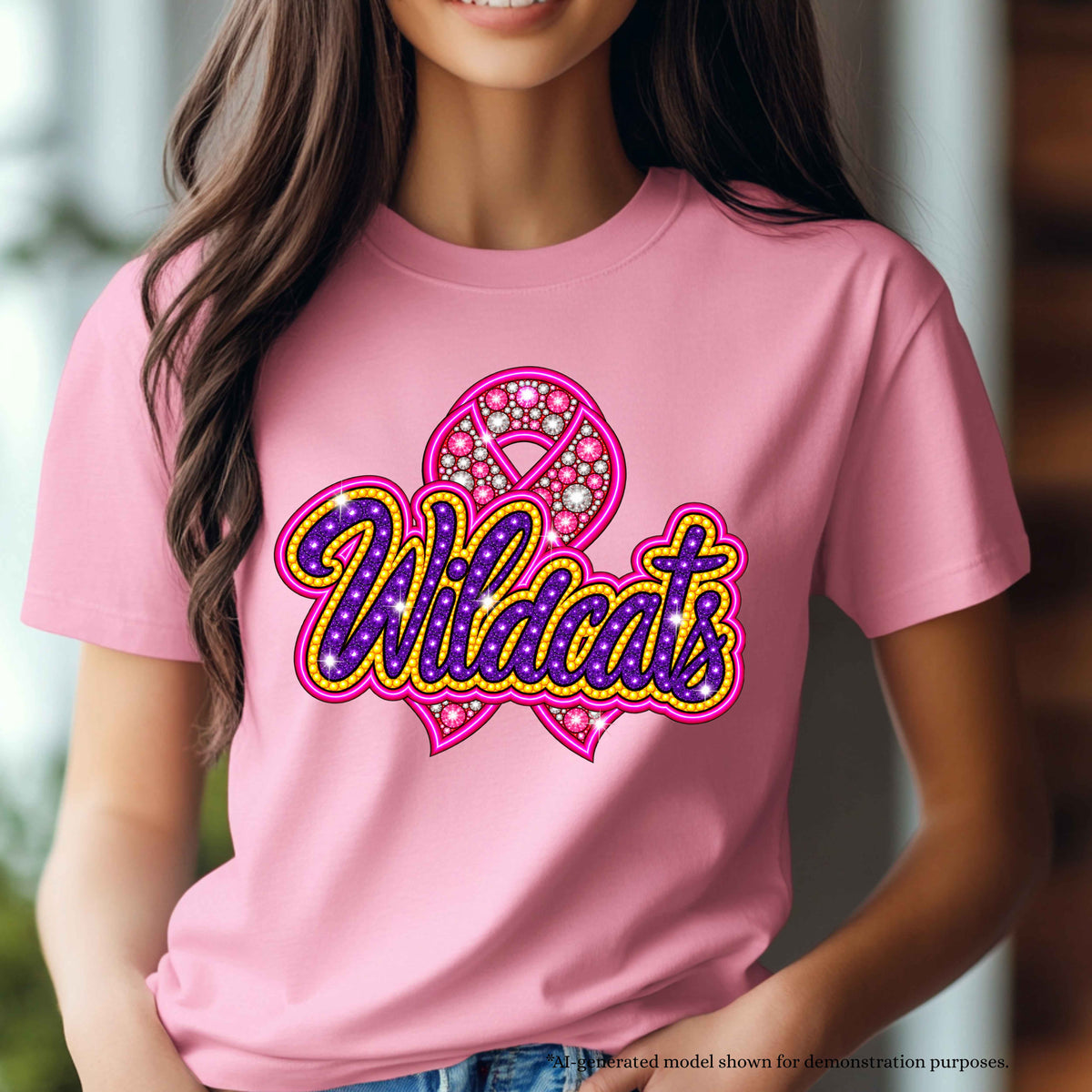 💗 Wildcats Breast Cancer Awareness T-Shirt | School SpiritDesign