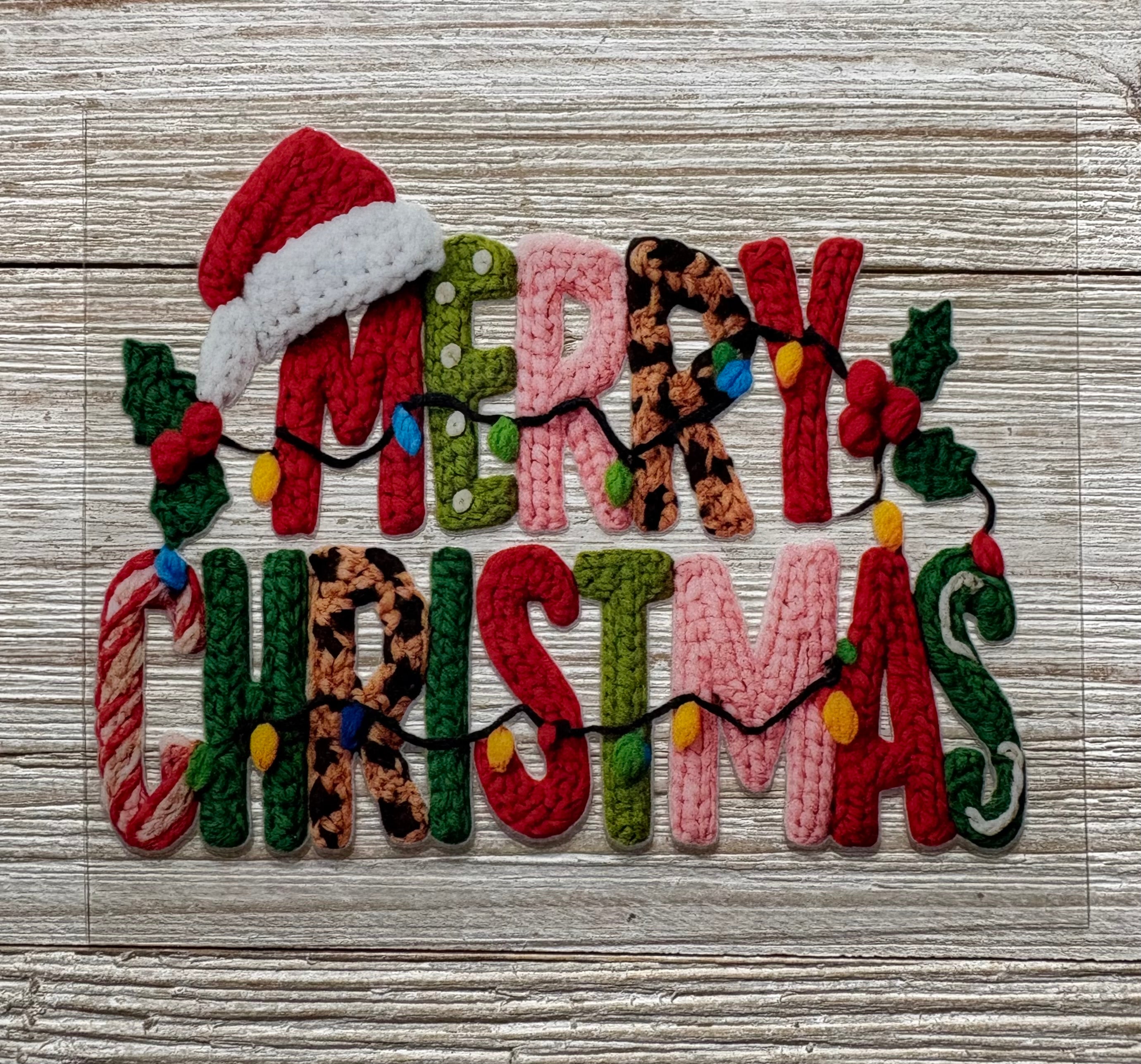 Bright Merry Christmas UVDTF Wrap