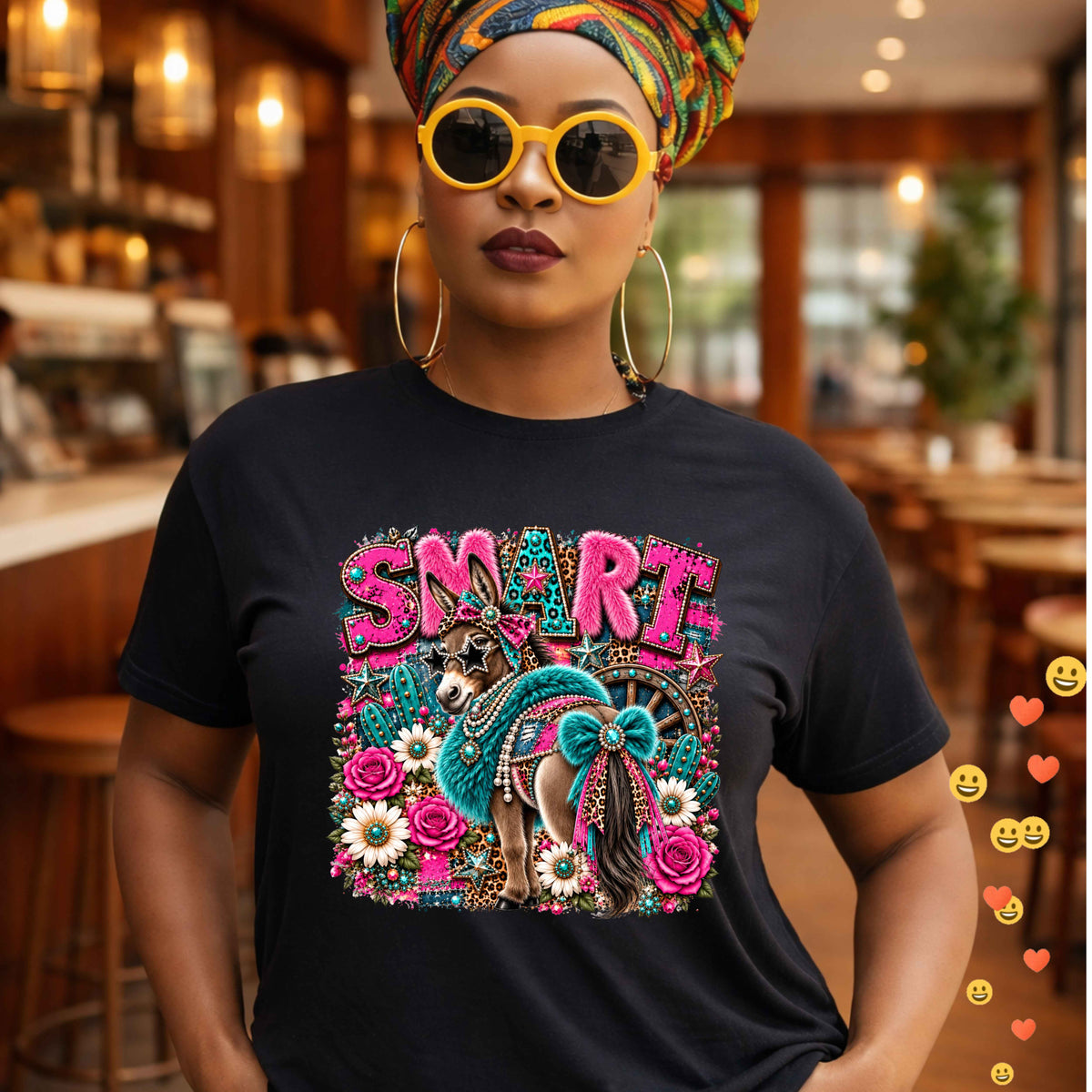 Glam Western Cowgirl | SMART Donkey T-Shirt