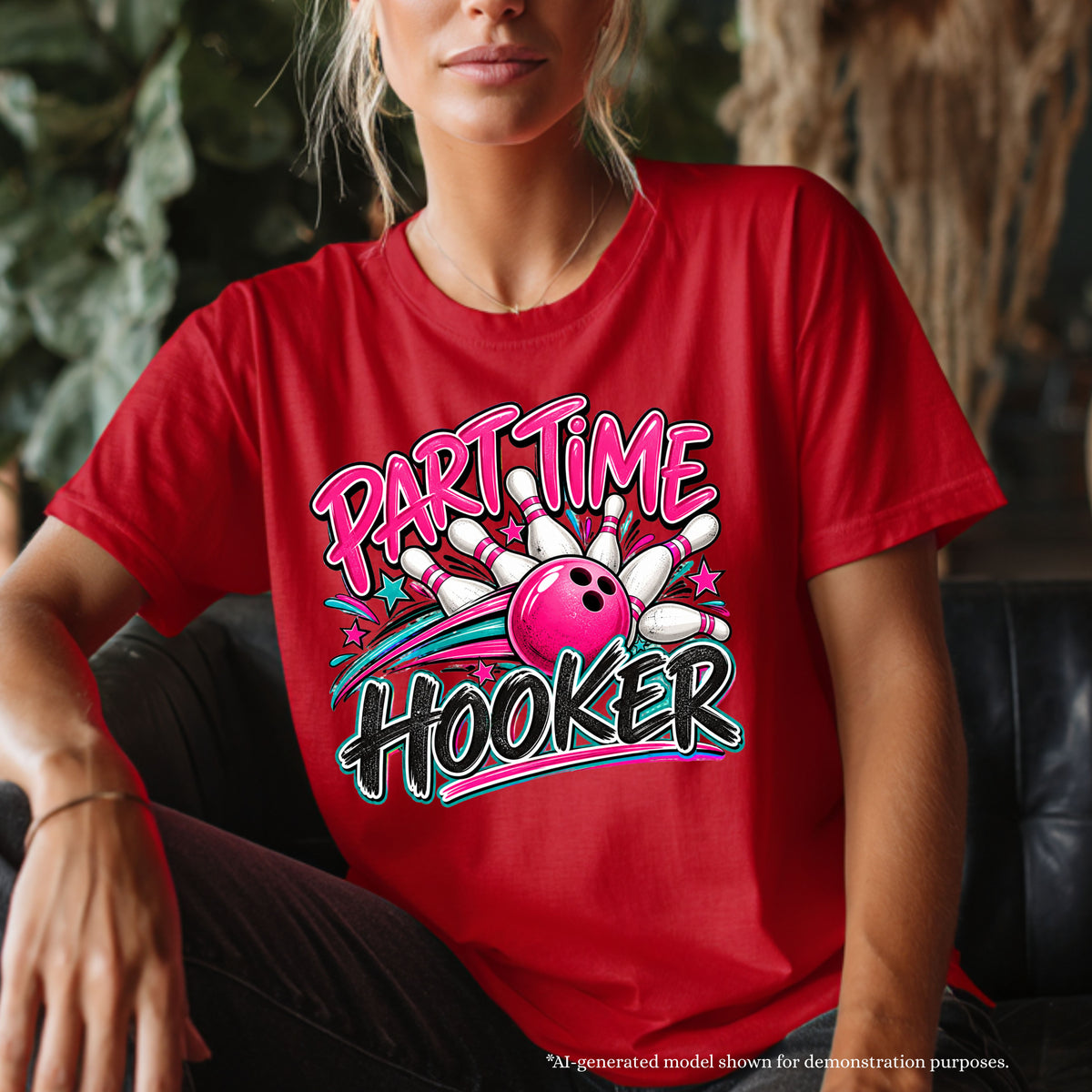 Part Time Hooker T-Shirt | Funny Sporty Bowling Design