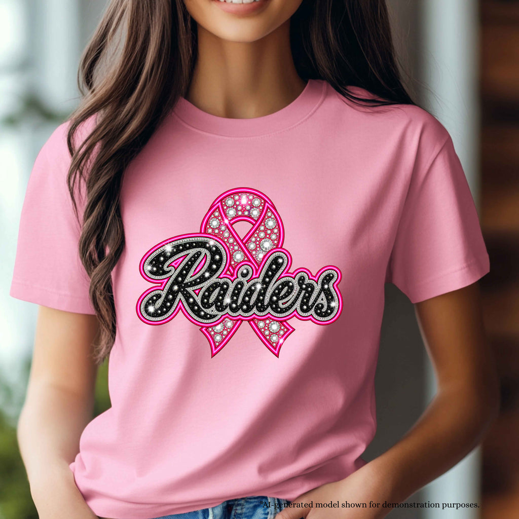 💗 Raiders Breast Cancer Awareness T-Shirt | School Spirit Design