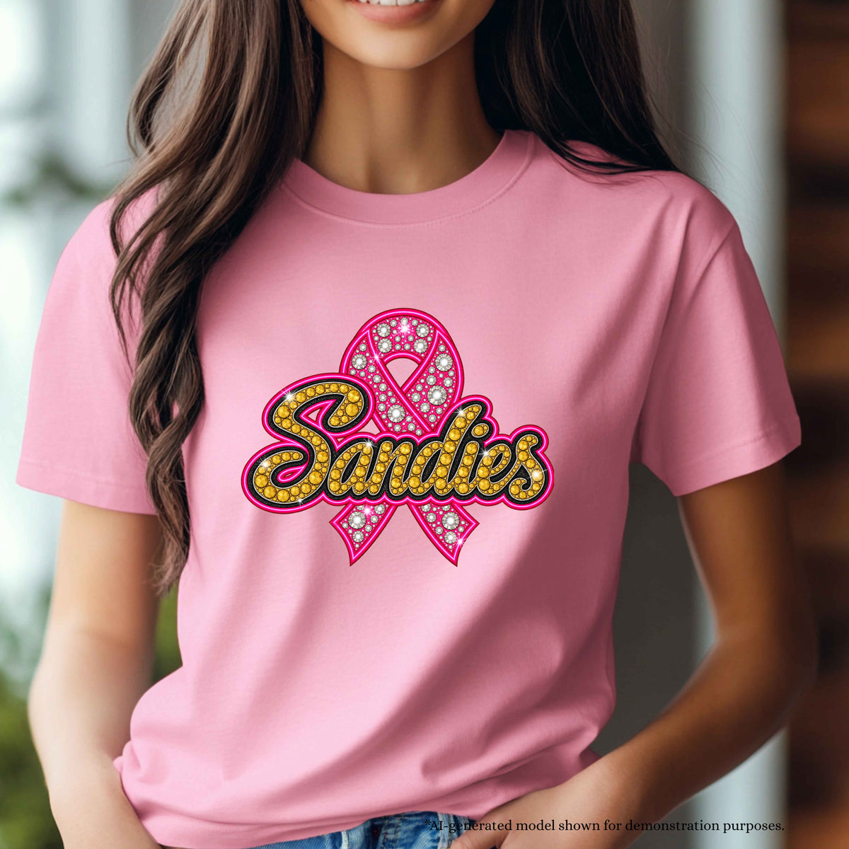💗 Sandies Breast Cancer Awareness T-Shirt| School Spirit Design