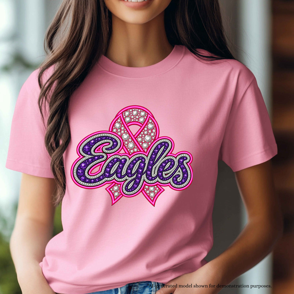 💗 Eagles Breast Cancer Awareness T-Shirt | School Spirit Design