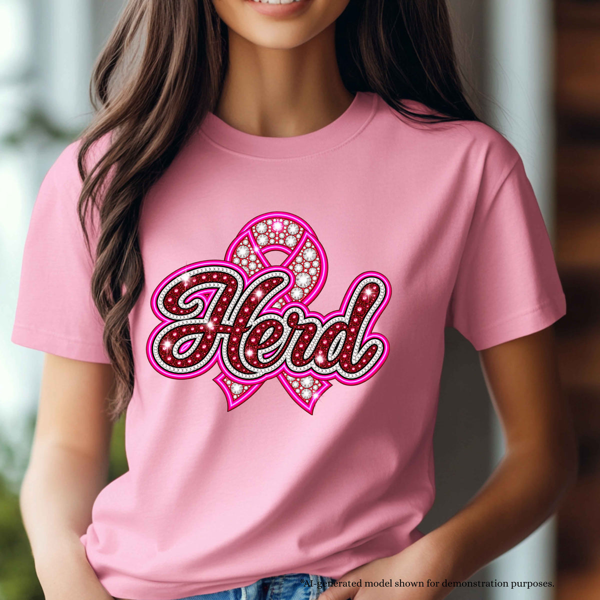 💗 Herd Breast Cancer Awareness T-Shirt | School Spirit Design