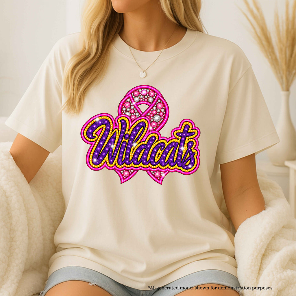 💗 Wildcats Breast Cancer Awareness T-Shirt | School SpiritDesign