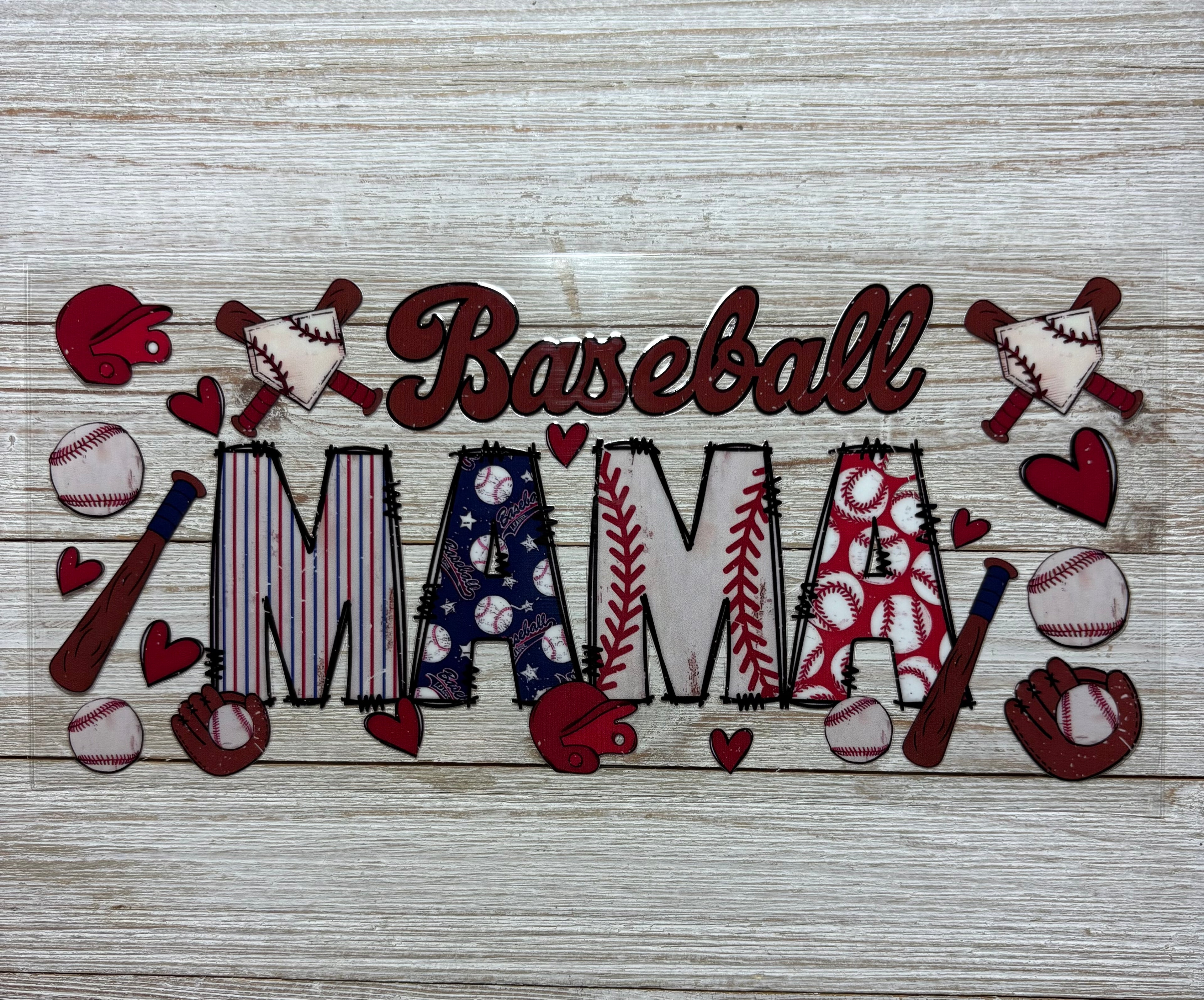 Baseball Mama UVDTF Wrap
