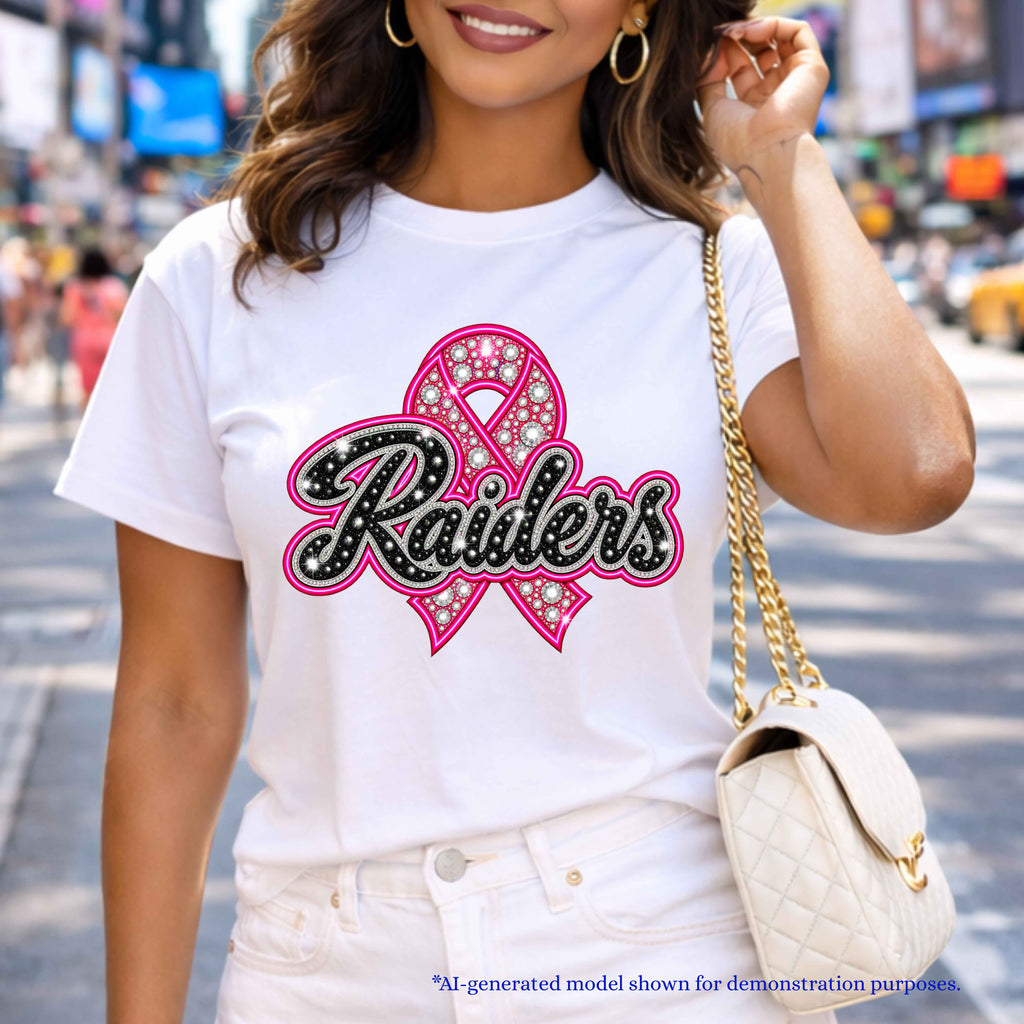 💗 Raiders Breast Cancer Awareness T-Shirt | School Spirit Design