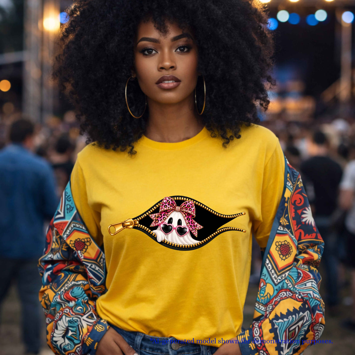 Peek-A-Boo Glam Ghost T-Shirt| Pink Leopard Halloween Design