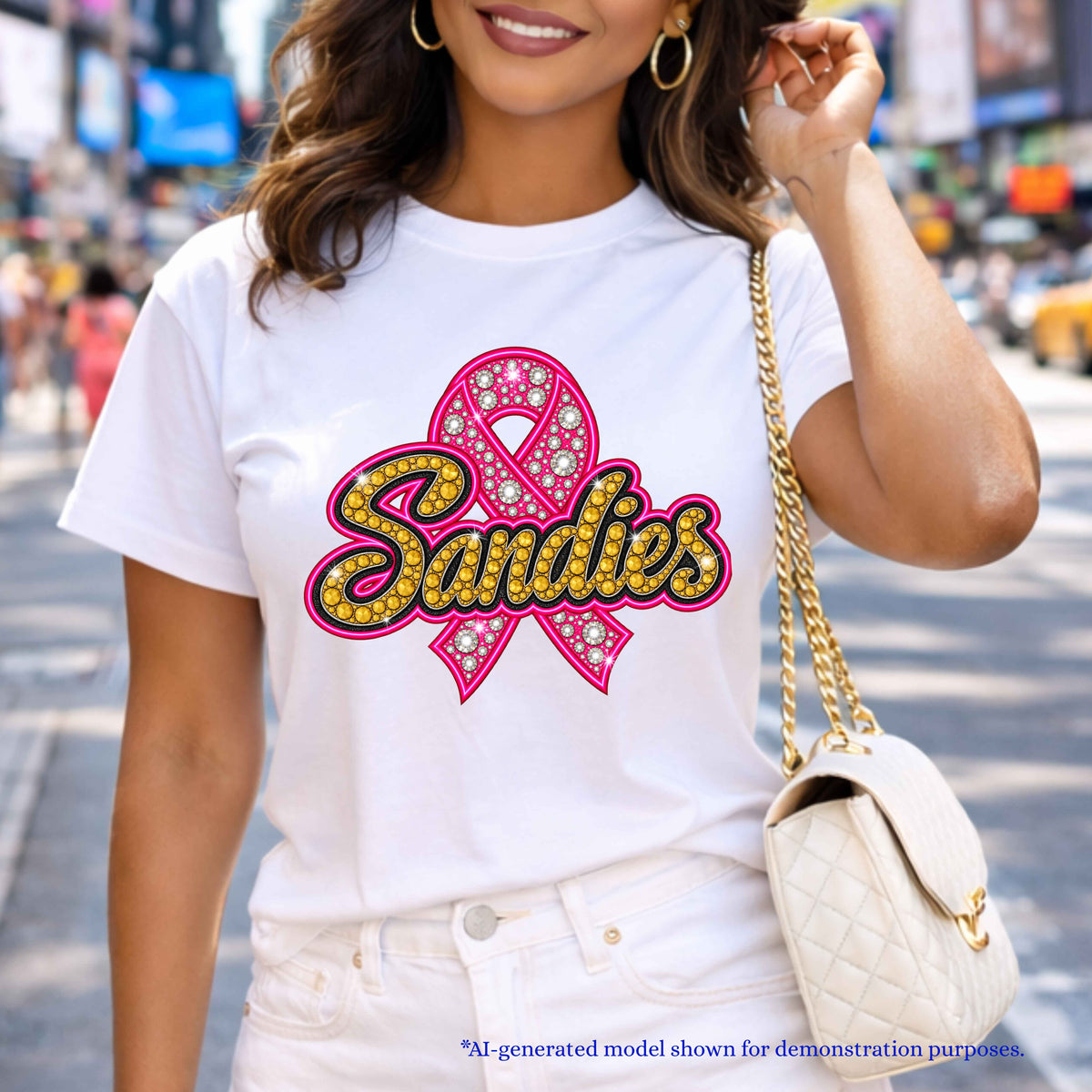 💗 Sandies Breast Cancer Awareness T-Shirt| School Spirit Design
