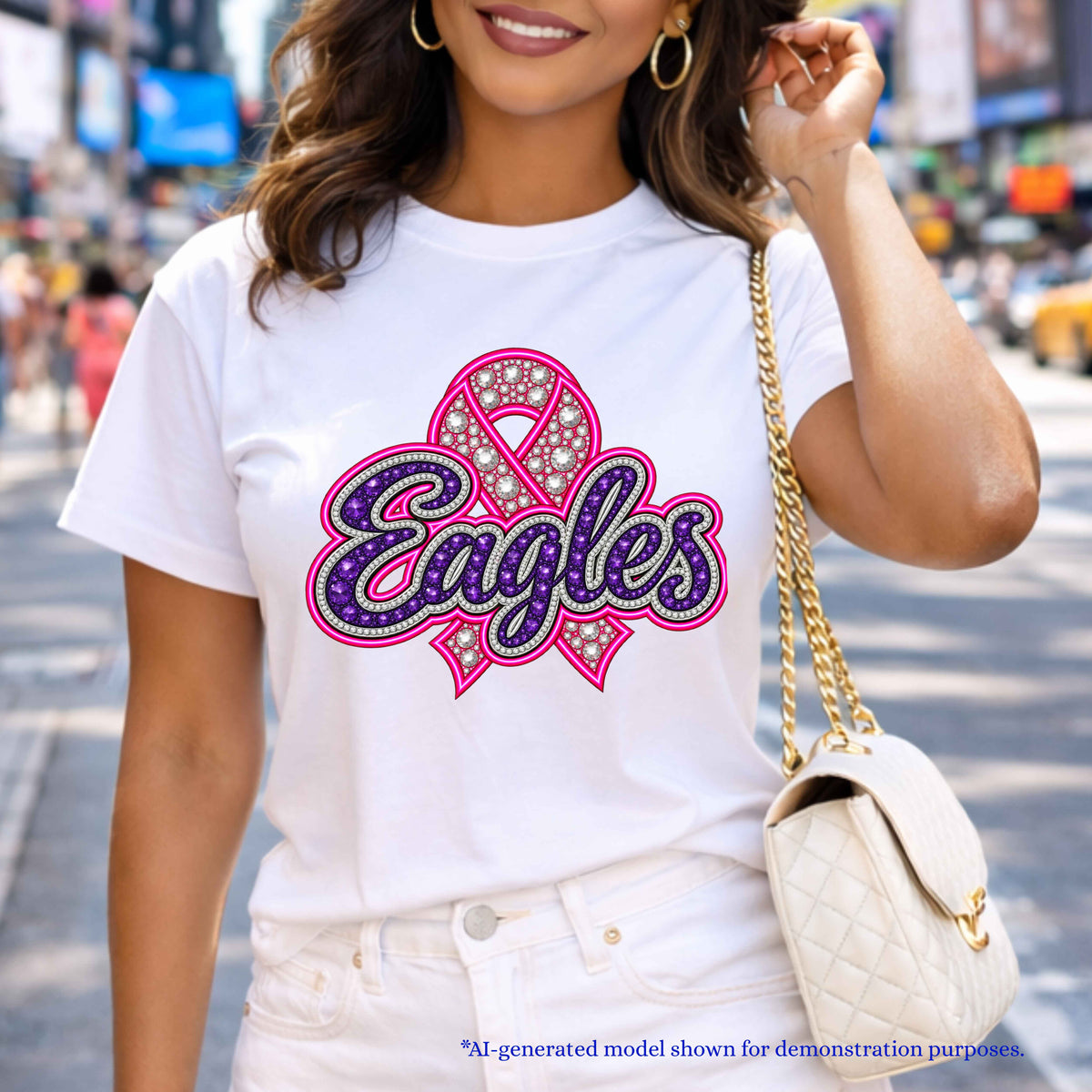 💗 Eagles Breast Cancer Awareness T-Shirt | School Spirit Design