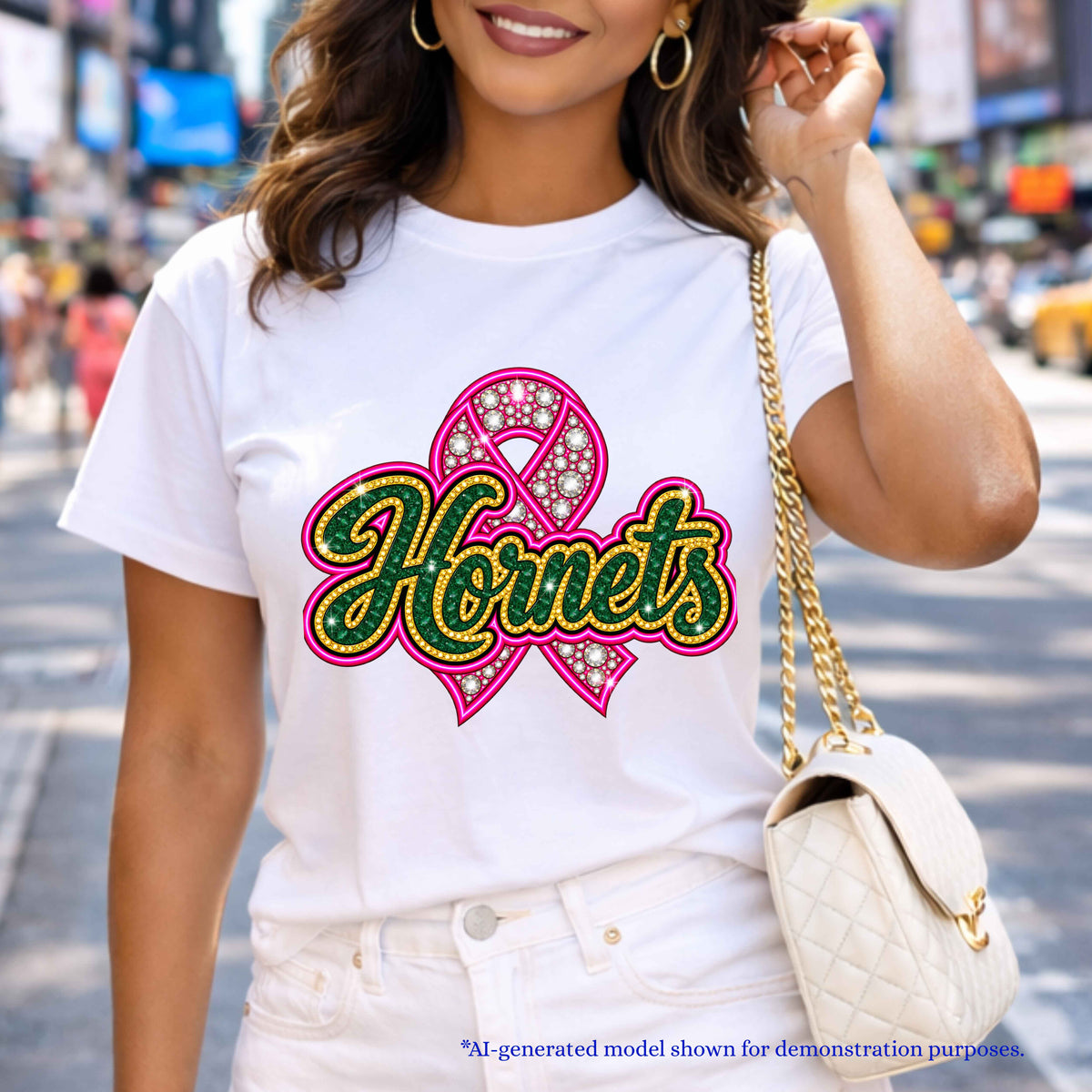 💗 Hornets Breast Cancer Awareness T-Shirt | School Spirit Design