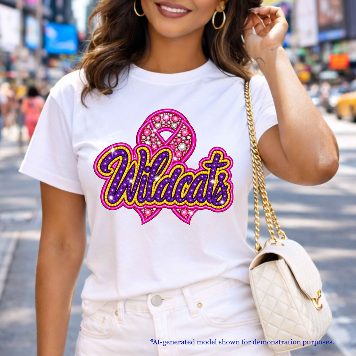 💗 Wildcats Breast Cancer Awareness T-Shirt | School SpiritDesign