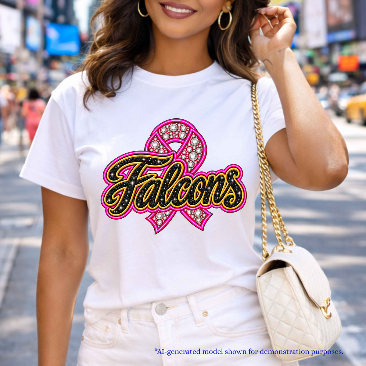 💗 Falcons Breast Cancer Awareness T-Shirt | School Spirit Design