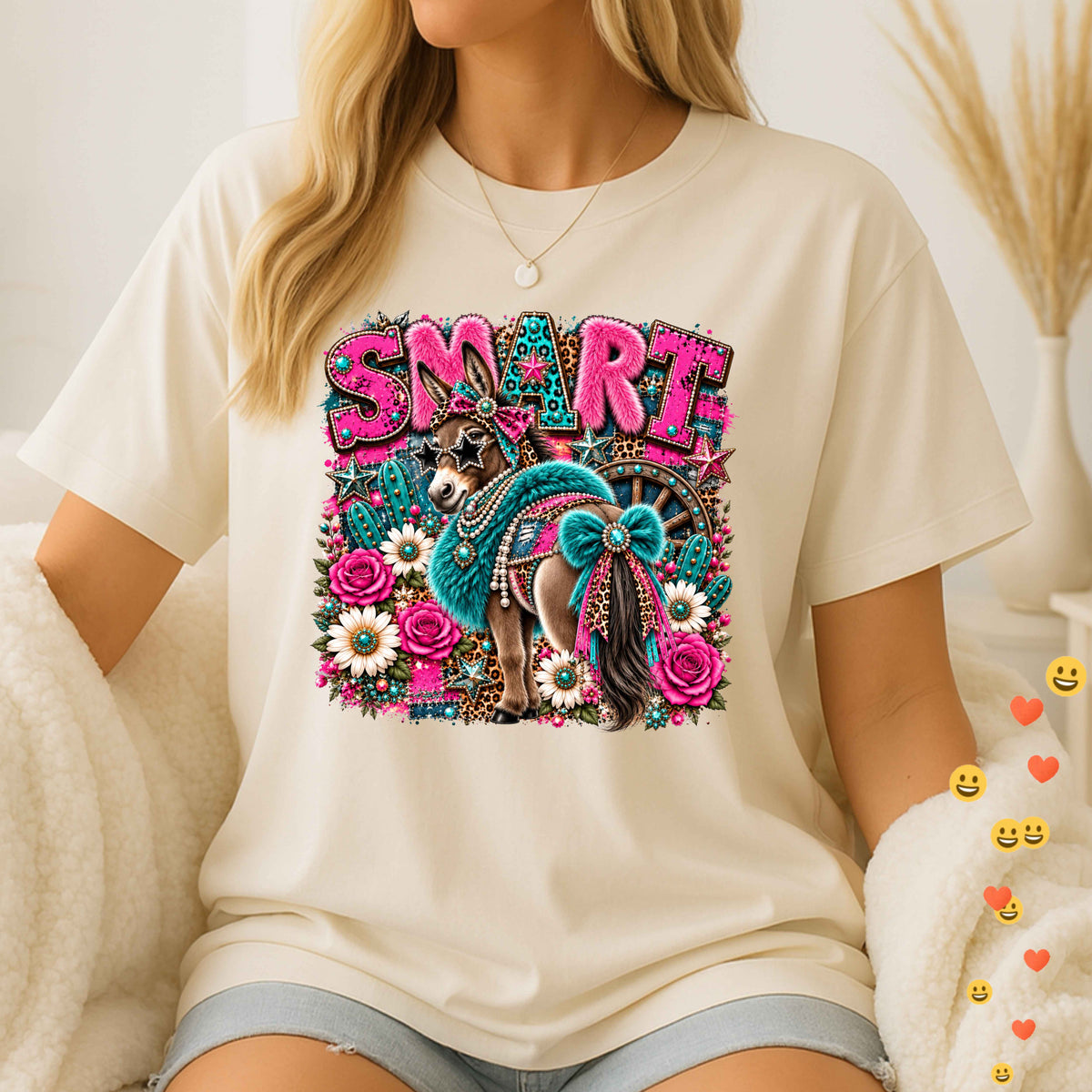 Glam Western Cowgirl | SMART Donkey T-Shirt