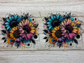 Colorful Flowers UVDTF Wrap
