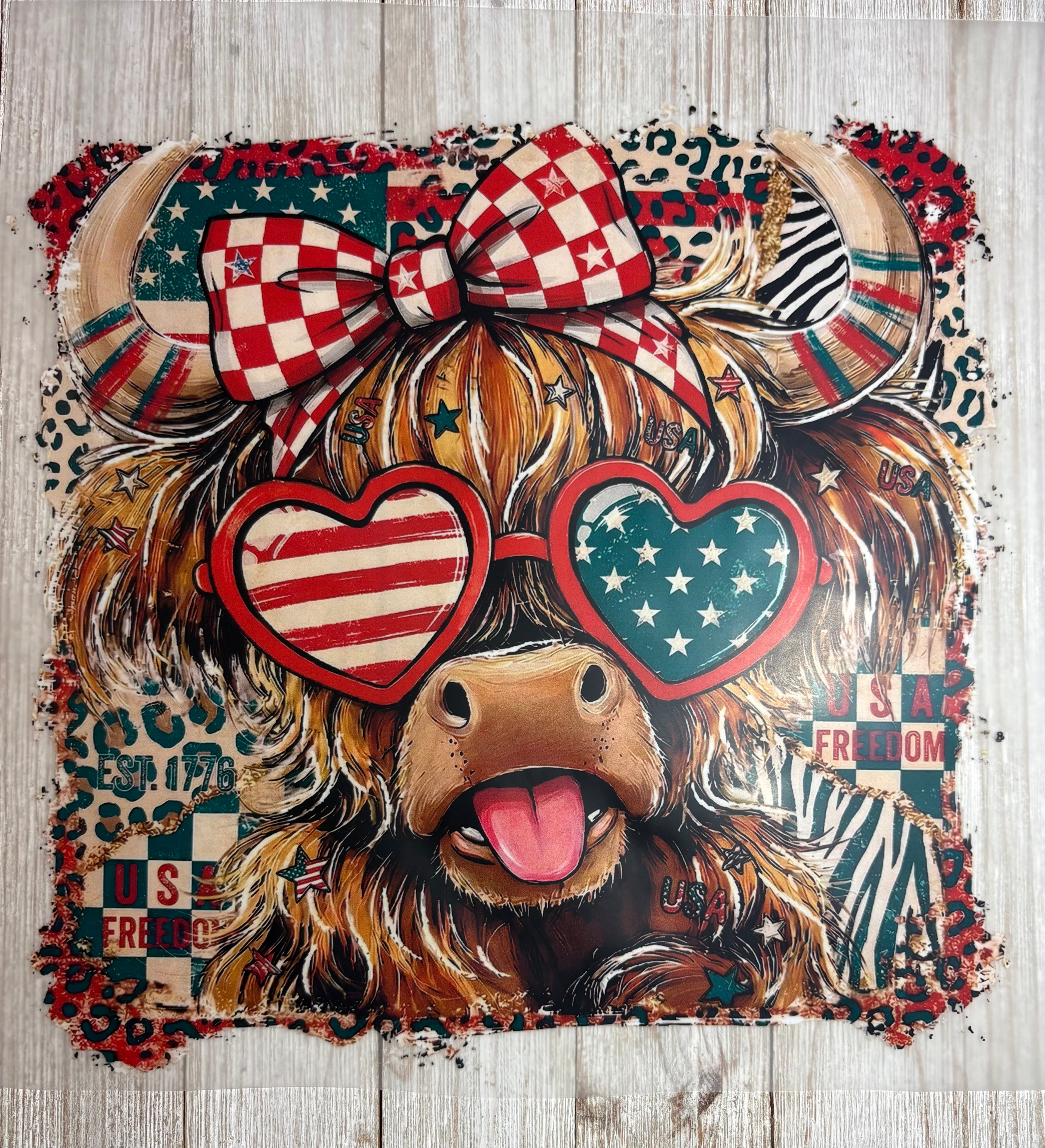 July 4th Highland 2 DTF Print