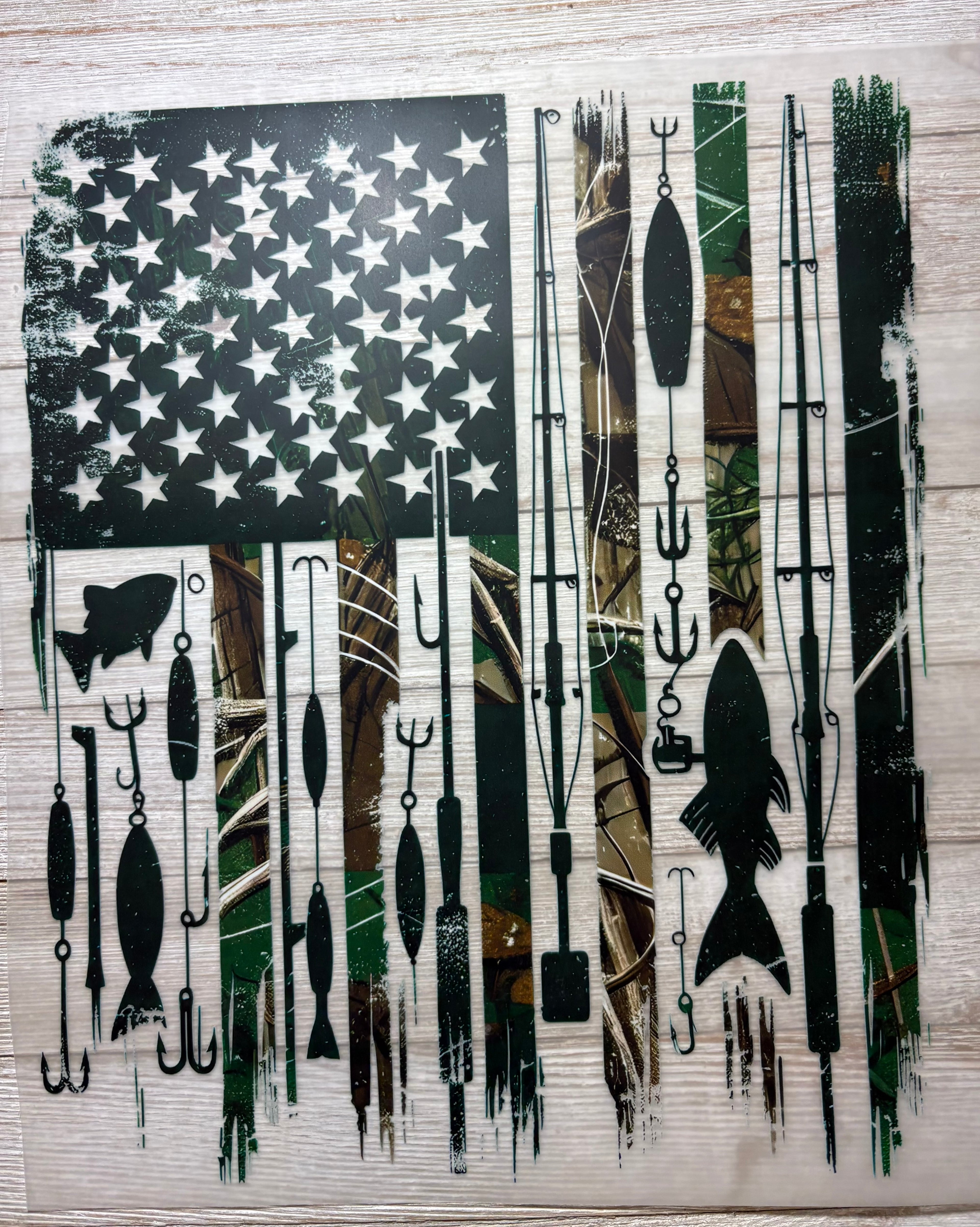Fishing Flag Manly DTF Print