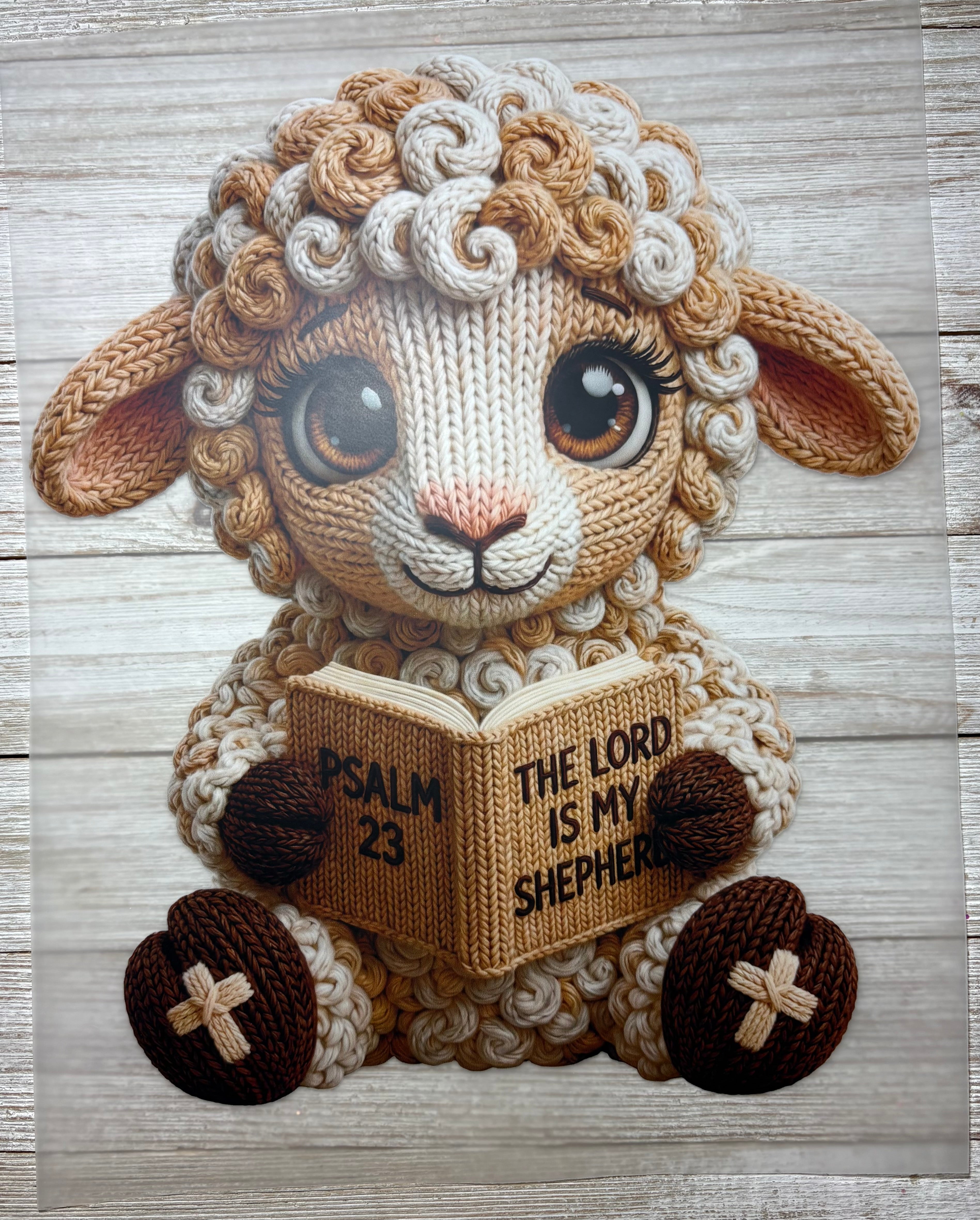 Faux Yarn Lamb DTF Print