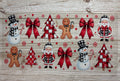 Red Plaid Santa Bows UVDTF Wrap
